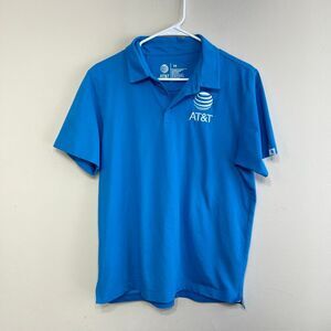 AT&T Blue Short Sleeve Polo Medium Men Employee